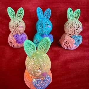 3D printed lace look bunny light
